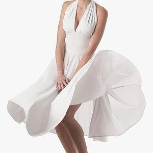 Marilyn Monroe-inspired white costume (calf-length)